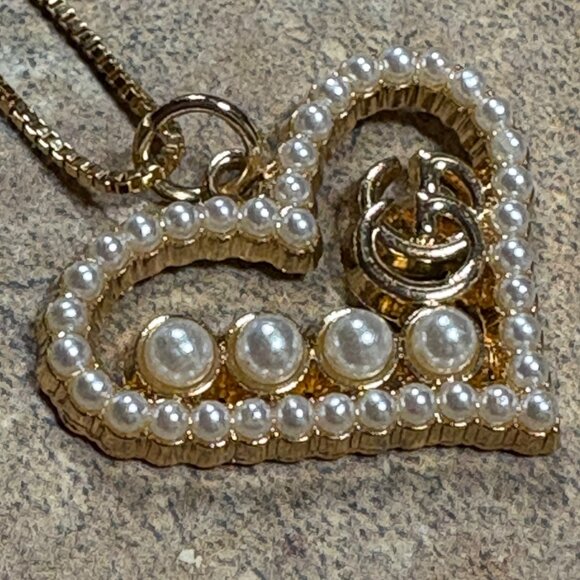 Authentic Box & Gucci Pendant Necklace Upcycled Unbranded 16" Gold Plated Chain - Picture 5 of 11